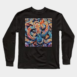 Interlocking Abstract Geometric Figures Dimensions Long Sleeve T-Shirt